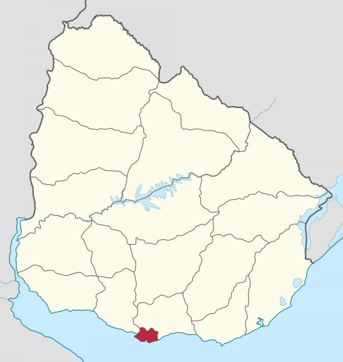 Carte de l'Uruguay contour
