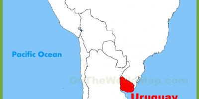 Carte de l'Uruguay en amérique du sud