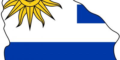 Carte de drapeau de l'Uruguay