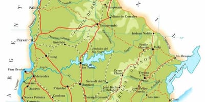 Carte de géographie de l'Uruguay