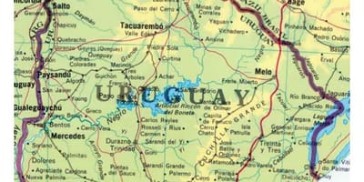 Carte de l'Uruguay